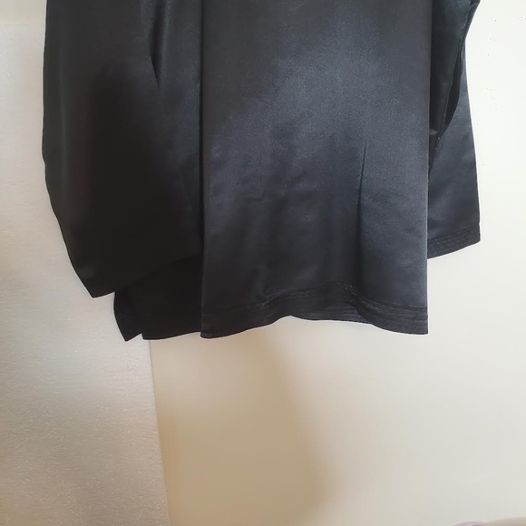 Mens Black Satin Vintage Chinese Tang Jacket (Mandarin Collar) - Picture 7 of 9